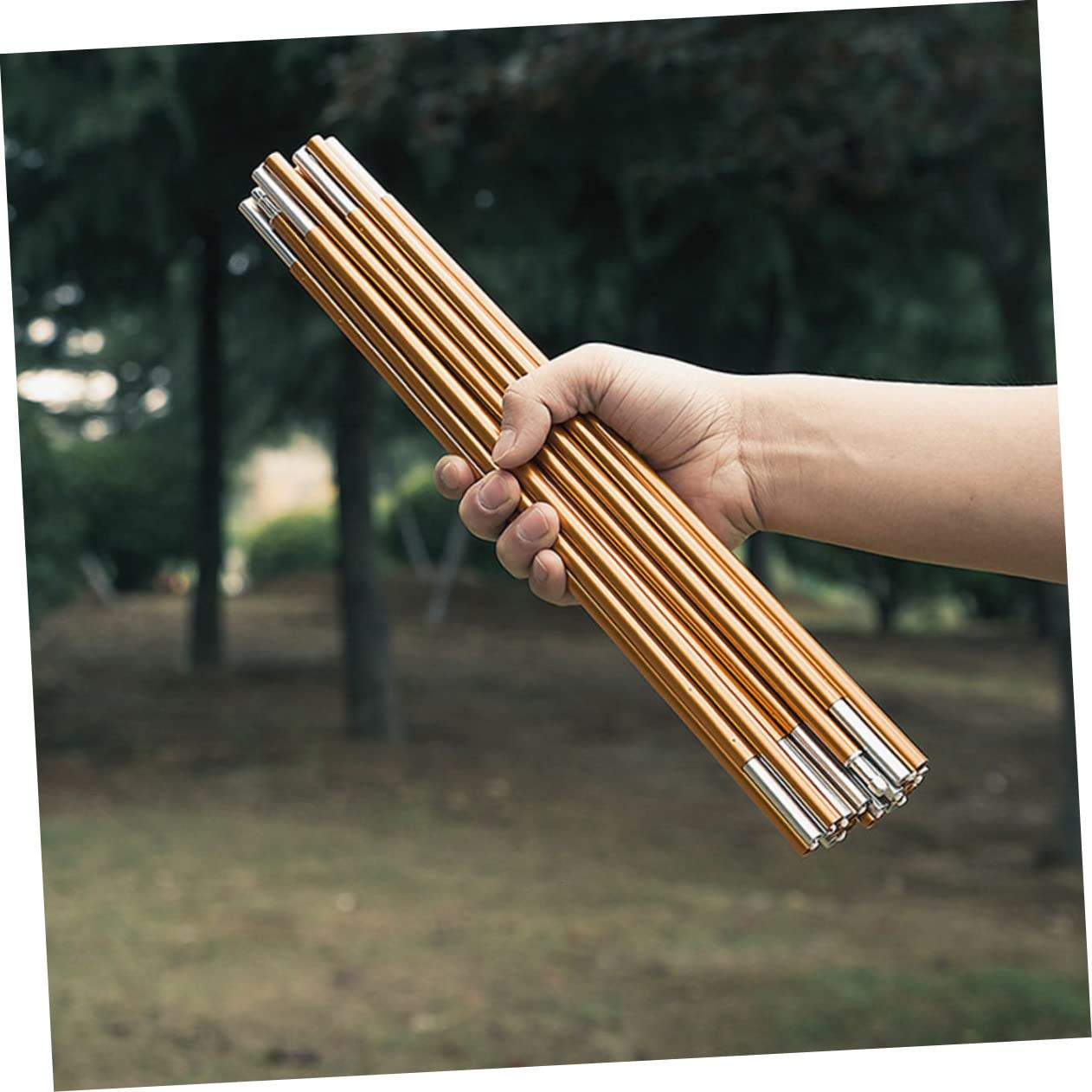 BESPORTBLE 2st Zeltstangen Pop-up-Zelt Tasche Für Zeltheringe Lager Camping-überdachungsstangen Zeltplane Campingstöcke Für Tarp Hängendes Zelt Regenfliege Für Zelt Aluminiumlegierung Golden