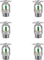dDanke 6-Pack 1/2" Quick Response Pendent Fire Sprinkler Heads - 93°C/199°F for Kitchens & Boiler Rooms