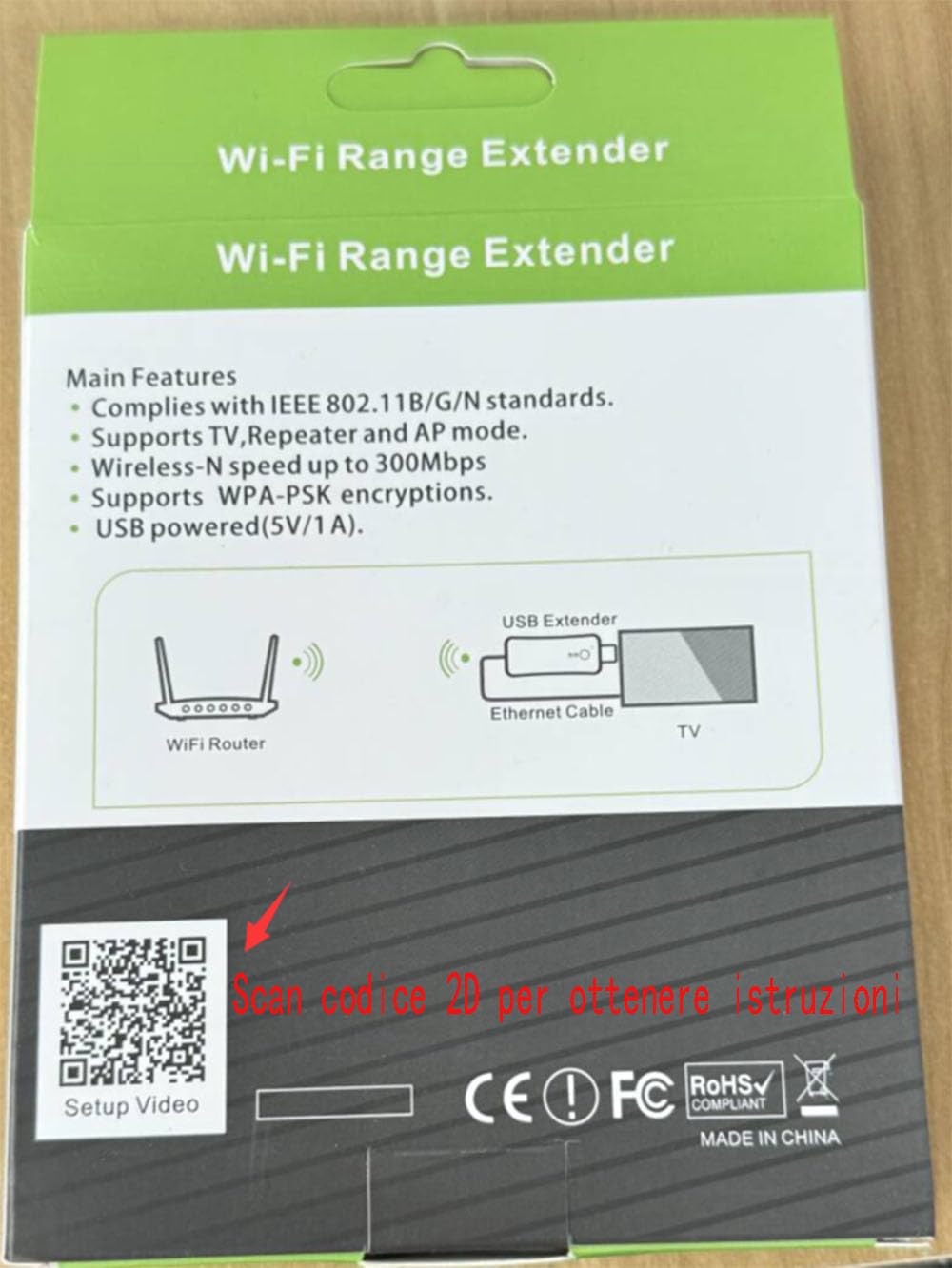 USB TV WiFi Dongle Adattatore 300 Ricevitore Wireless Universale per Samsung LG Smart TV