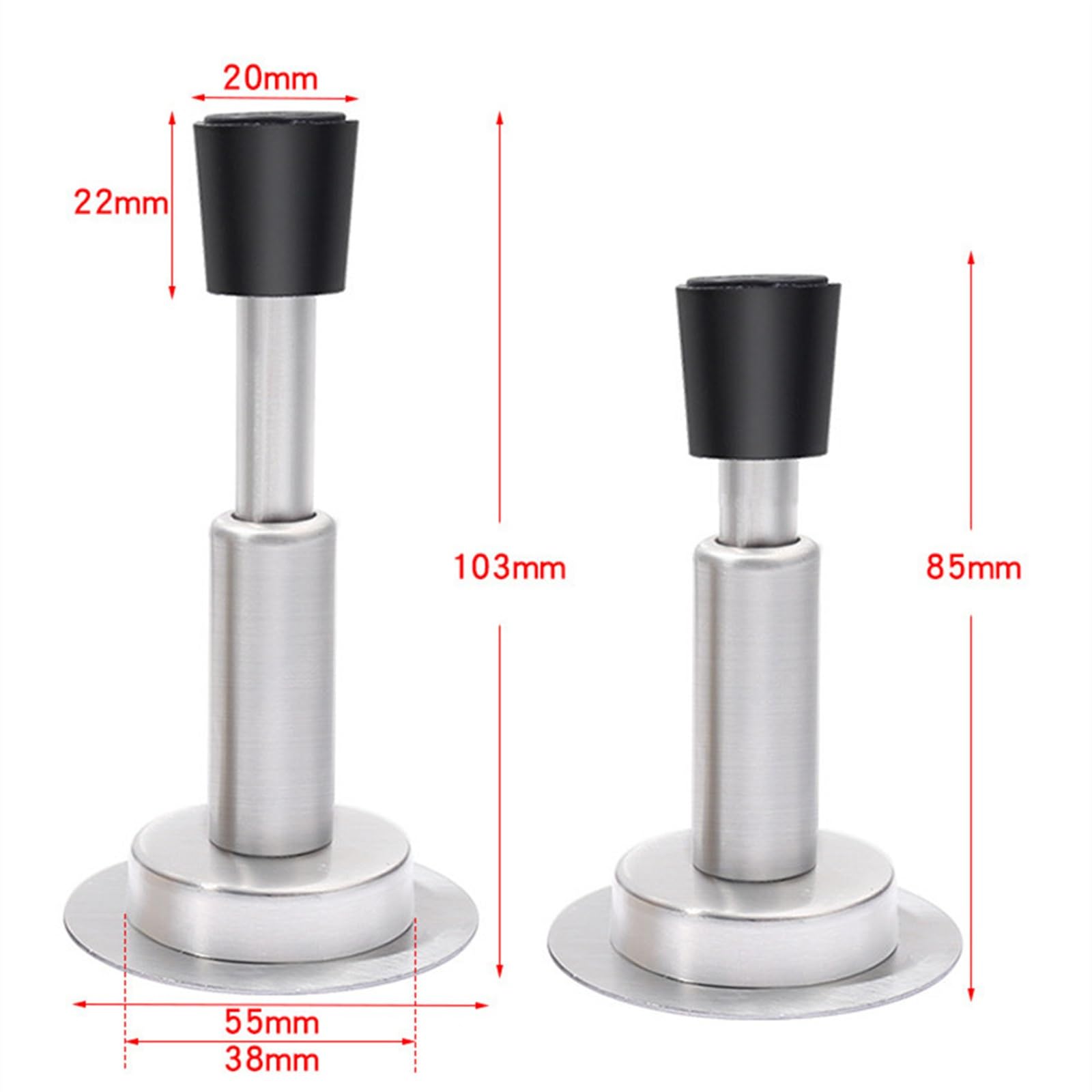 Magnetischer Türstopper, Bodentürstopper, Türstoßstange ohne Stanzen, an der Wand montierter Türsauger-Türstopper for das Home Office(Yellow)