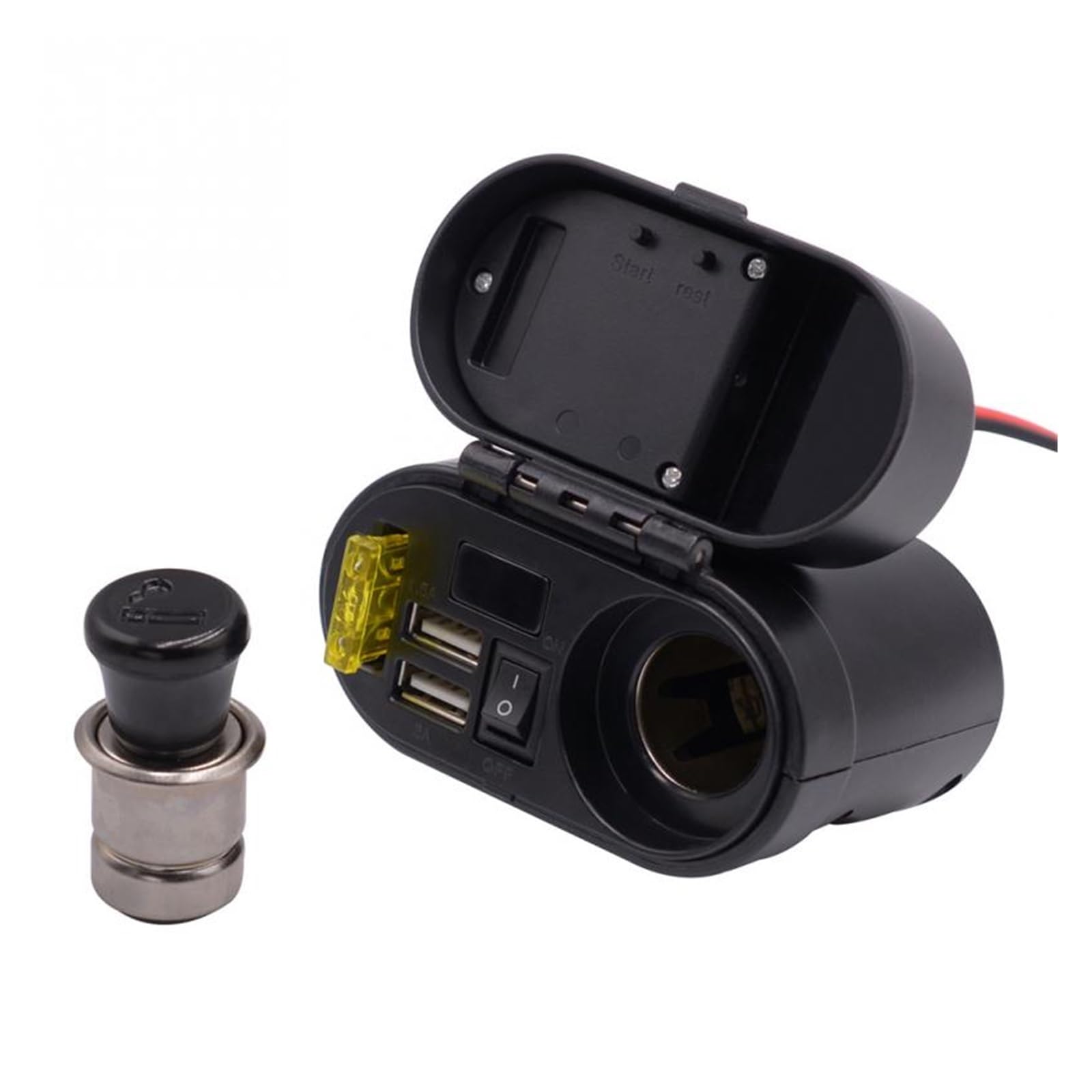 MORREZ Kit Presa Moto Forniture Impermeabile Accendisigari Caricatore USB
