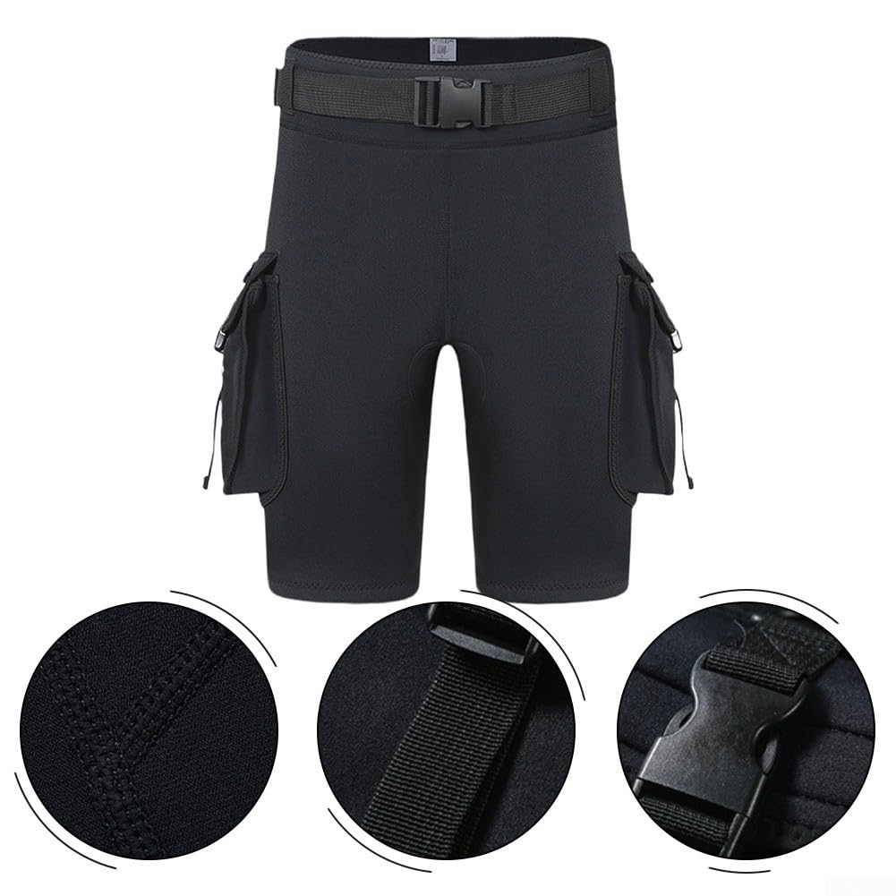 Pantaloncini da immersione in neoprene, Pantaloni da surf da uomo con tasche, Pantaloni da bagno impermeabili da spiaggia, Pantaloni da surf da snorkeling,