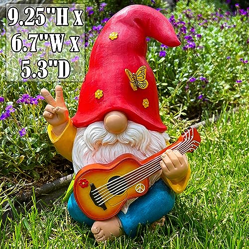Mood-Lab-Garden-Gnome-Funny-Hippie-Gnome-Figurine-925-Inch-Tall-Lawn-Statue-for-Outdoor-or-House-Decor Mood Lab Garden Gnome Funny Hippie Gnome Figurine 925 Inch Tall Lawn Statue for Outdoor or House Decor