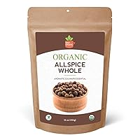 Vista 8 de SPICY ORGANIC Bayas de pimienta de Jamaica orgánicas puras enteras de 4 onzas. Certificado USDA Orgánico - Semillas de pimiento y pimientos prémium