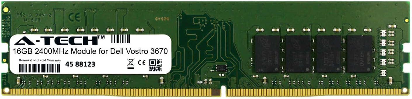 A-Tech 16GB Module for Dell Vostro 3670 Desktop & Workstation Motherboard Compatible DDR4 2400Mhz Memory Ram (ATMS360443A25822X1)