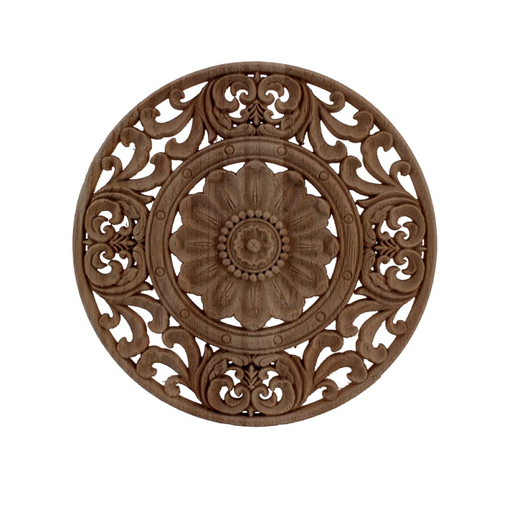 Applique en bois sculpté de 20x20cm pour décoration et moulure de meuble