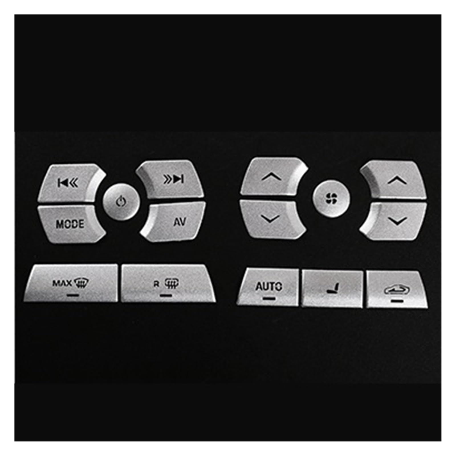 Auto Interior for Jaguar for XF 2012-2015 Car Central Control Air Conditioning Multimedia Button Decoration Stickers(Style C)