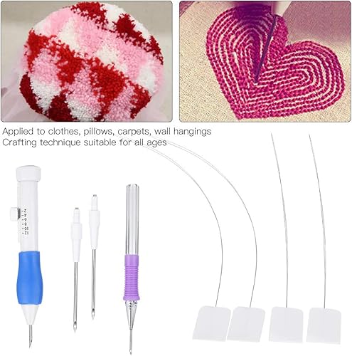 Miniatura 9 de Juego de agujas de punzón de bordado, aguja de tejer de ganchillo para principiantes, herramienta de fieltro de aguja de punzón, accesorios de