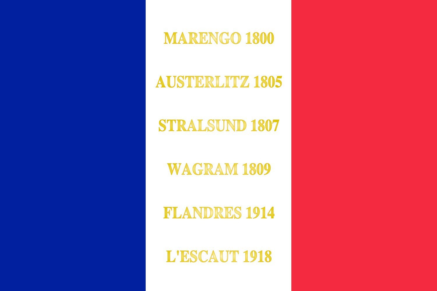 Drapeau 11e régiment de hussards grand format pour pavoisement sans effilochage
