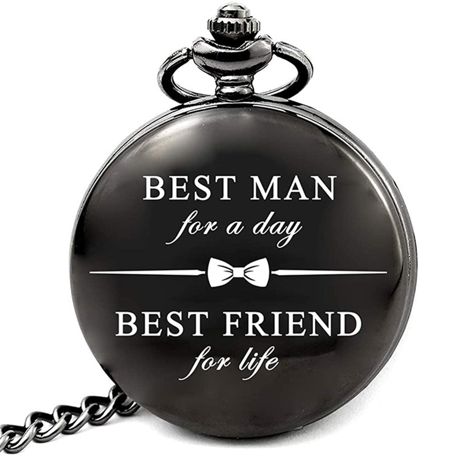 Reloj de Bolsillo y Cadena, Reloj de Bolsillo, Regalo de Buenos Amigos, Recuerdo Grabado del Padrino por un día