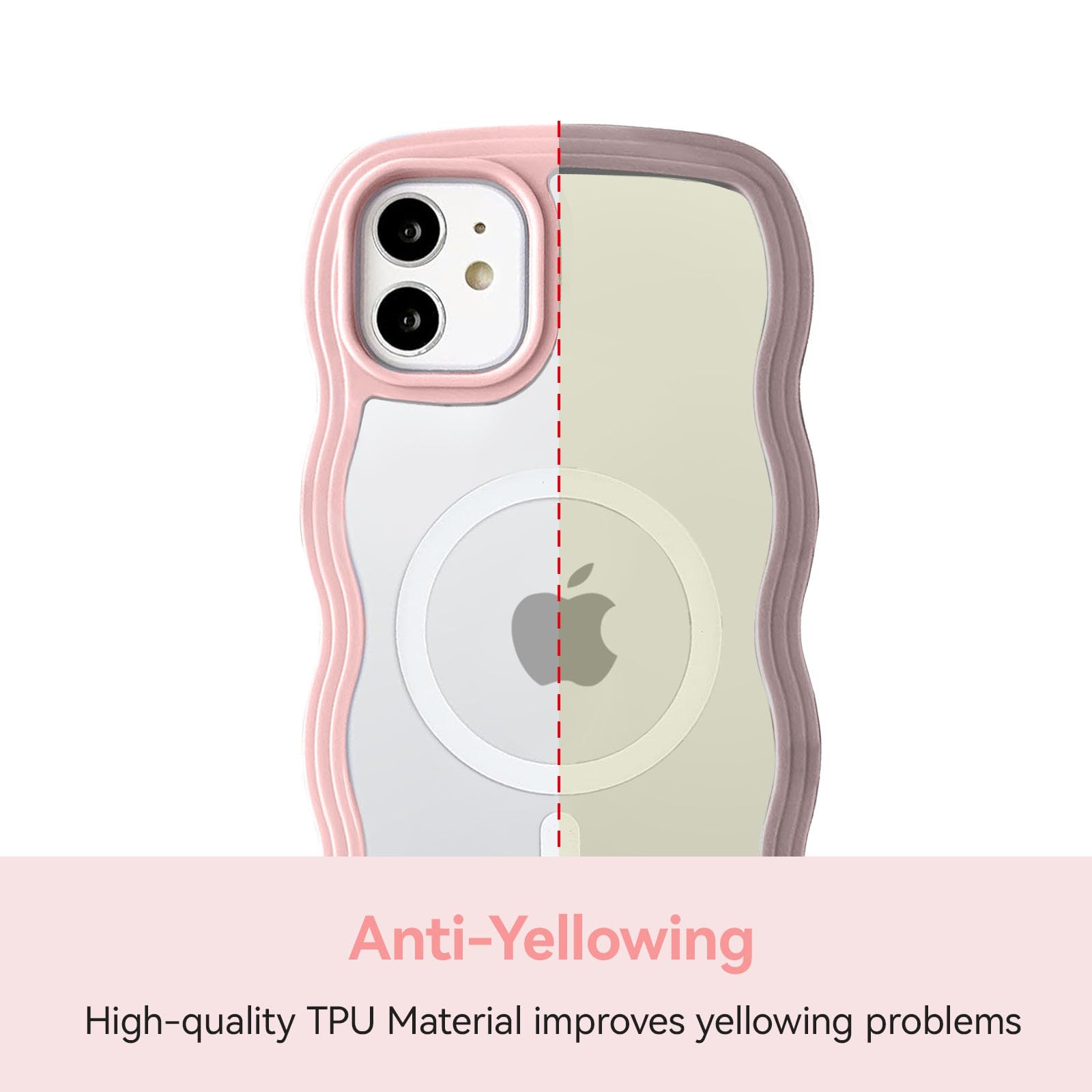 FAOMSEBS Magnetica Senza Bordo Cover per iPhone 12 Pro, Compatibile con MagSafe [Magnetico