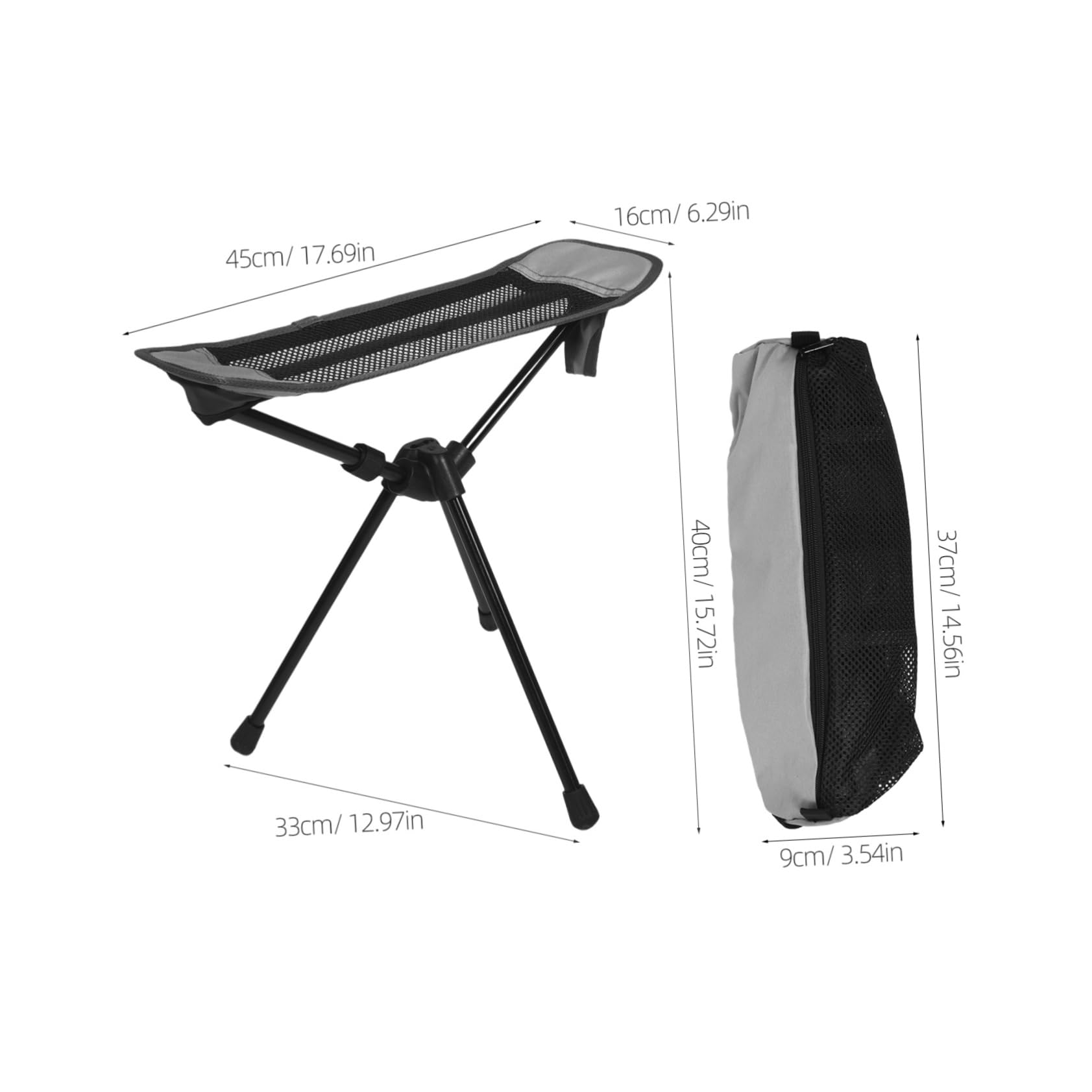 HONMEET Travel-Friendly Outdoor Foot Rest Beach Chair Foot Stool Sturdy Camping Footrest Stool