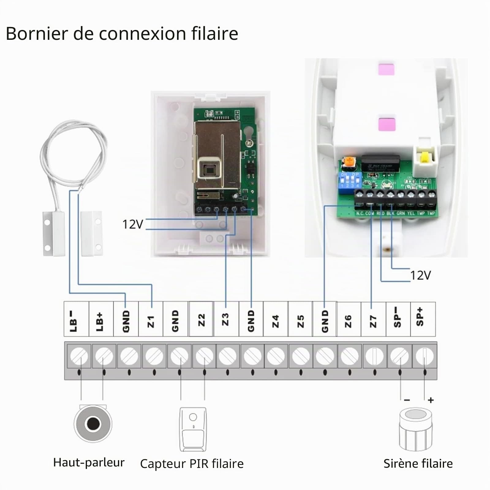 Système d'alarme de sécurité Anti-cambriolage Domestique GSM Filaire et sans Fil M2B, Prise en Charge de la Langue Anglaise G2B,Protection Antivol(G2BE)
