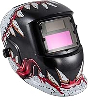 Vista 4 de iMeshbean® Pro Cool Solar Power - Casco de soldadura con oscurecimiento automático con función de molienda y 2 cubiertas de lente extra Arc Tig Mig