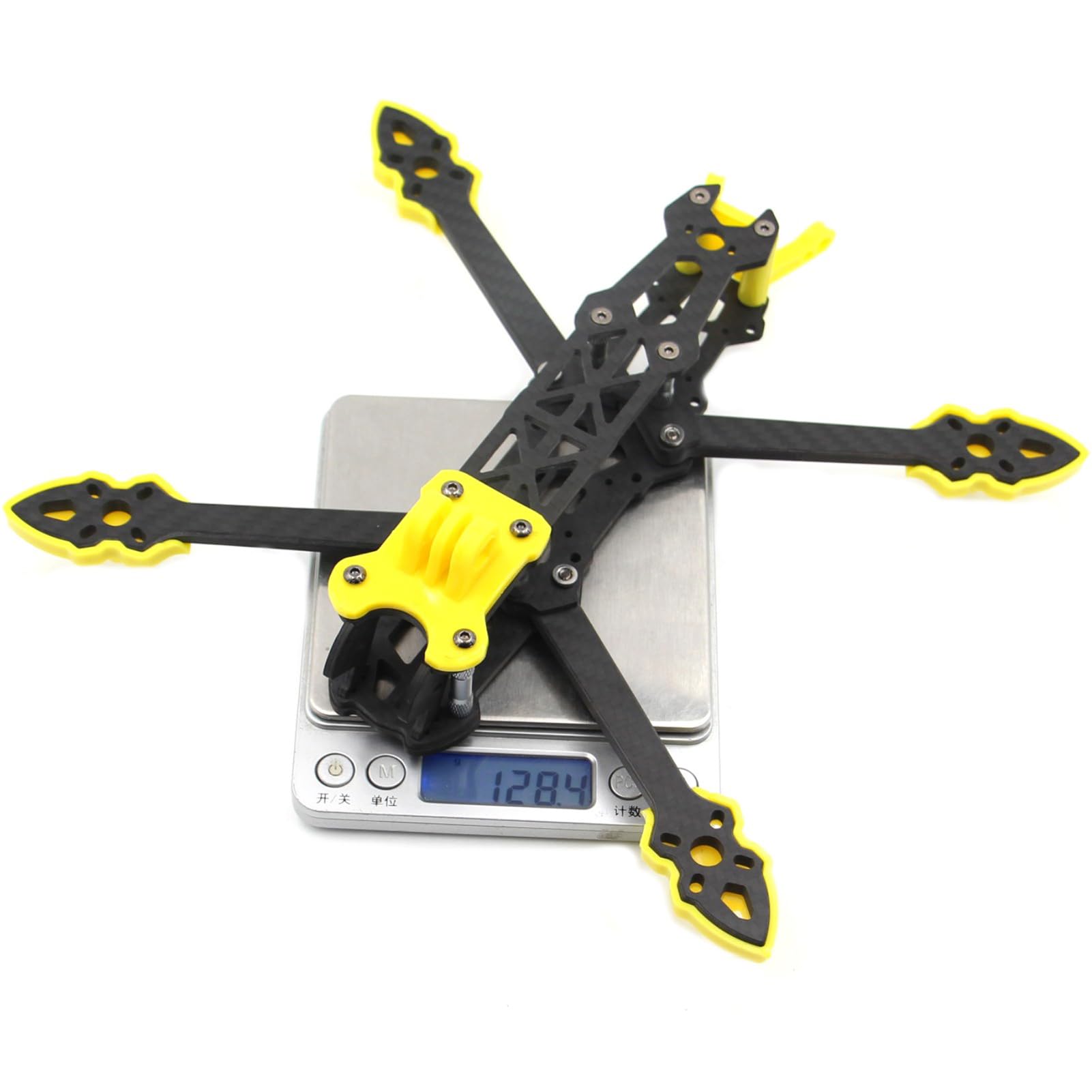 HUIOP Mark4 Marco de fibra de carbono FPV de 5 pulgadas, distancia entre ejes, brazo de 5 mm, marco de largo alcance para dron cuadricóptero de carreras