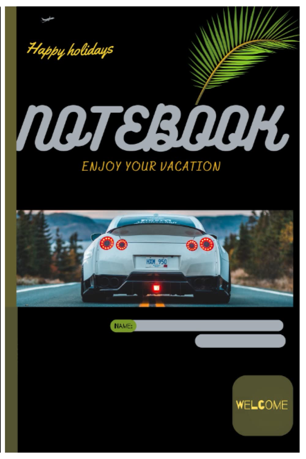 HOLIDAY NOTEBOOK: Five star vacation, lined notebook with 23 horizontal lines for writing, 120 pages and 6 by 9 inches book.