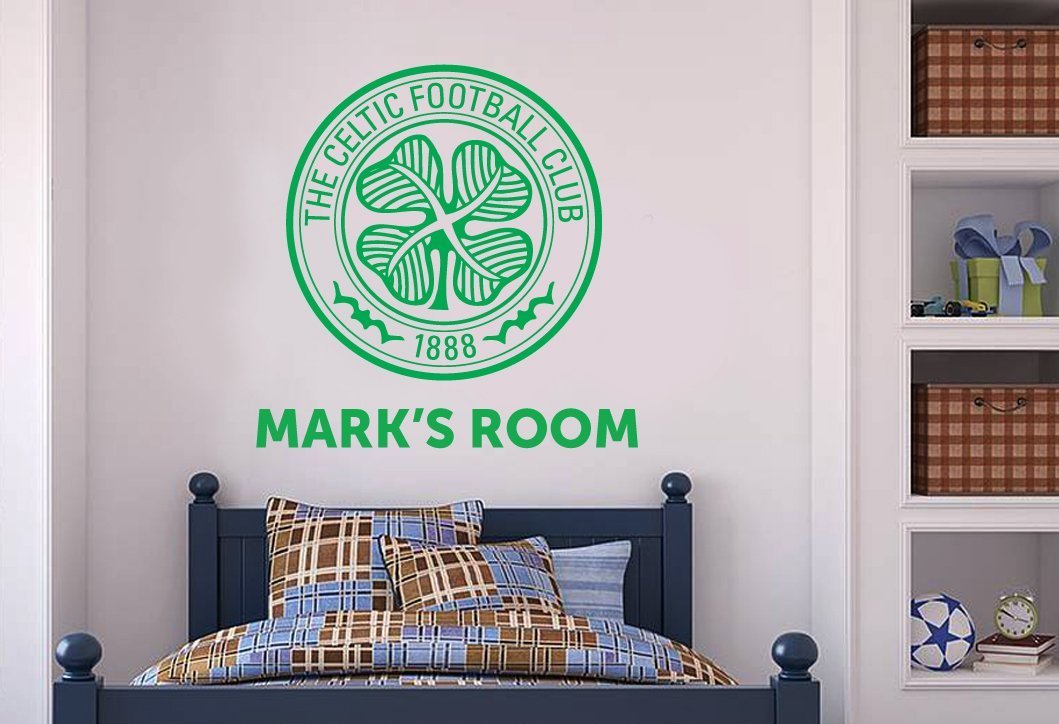 Beautiful Game Green Official Celtic Football Club Personalised Name Crest (60Cm)