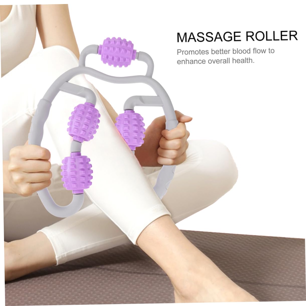 INOOMP Rullo Massaggiante per Gambe 2 Pezzi, Massaggiatore Muscolare Manuale in Abs, Comodo e Delicato, per Uso Domestico Dopo L’allenamento