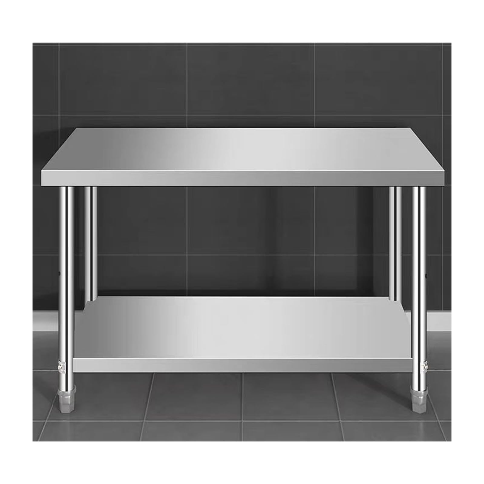 kitchen prep table, Heavy Duty Kitchen Food Prep Table，High Temperature Resistant(130 * 40 * 80cm/51.1 * 15.7 * 31.5in)