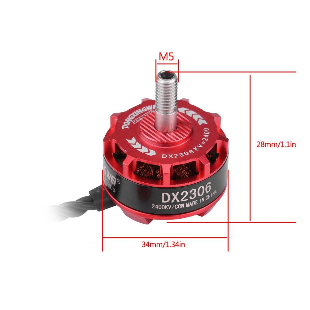Motore Brushless RC Drone 4pcs DX2306 2400KV 2-4S Motore CCW Brushless CW CCW per X210 X220 250 Racing Drone