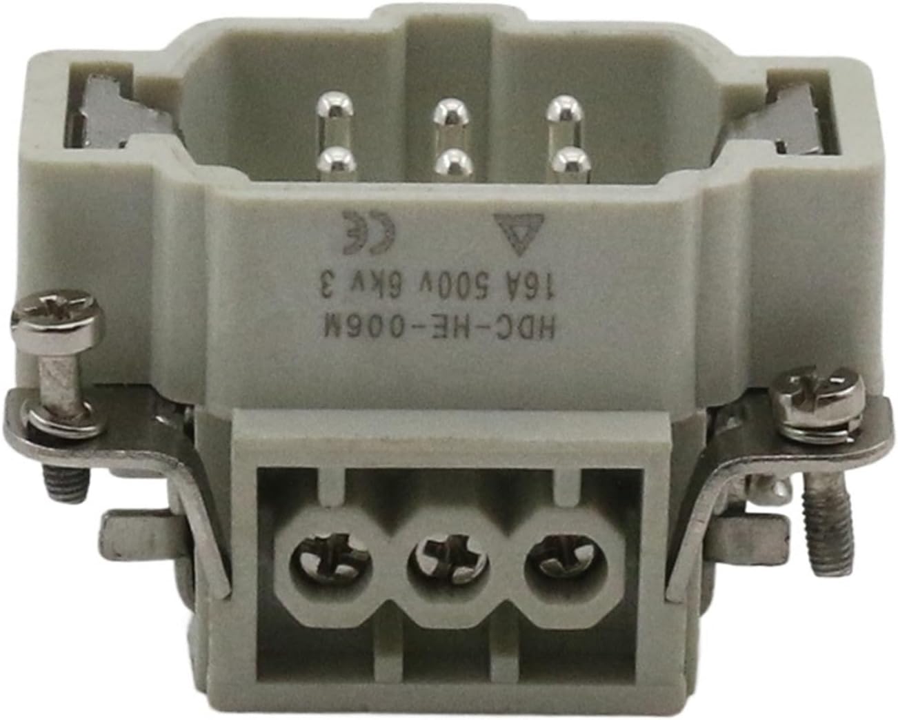 6-core Heavy-Duty Connector HDC-HE-06 Male Connector Female Connector 16A500V Aviation core(The Male Connector)