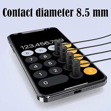 Auto Clicker for Phone,Automatic Phone Screen Tapper Set,Simulated Finger Continuous Clicking,1s 50 Clicks Type-c Rechargeable Easy Clip-on Clicker,Fast Click for Gaming, Live Broadcasts (1 set)