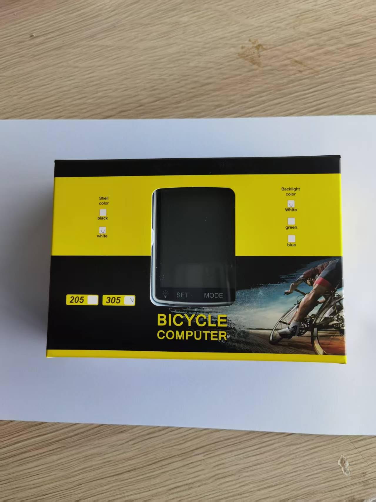 Compteur Velo sans Fil， Cardiofréquencemètre avec Compteur Velo et pédalier 3 - en - 1, 2,8 "LCD Clignotant vélo, boîtier Blanc avec rétroéclairage Blanc