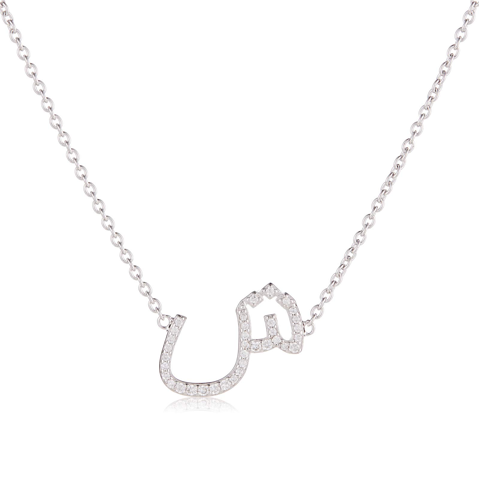 AgathaWomen's Necklace with An Arabic Letter And Two Cz - 2670131