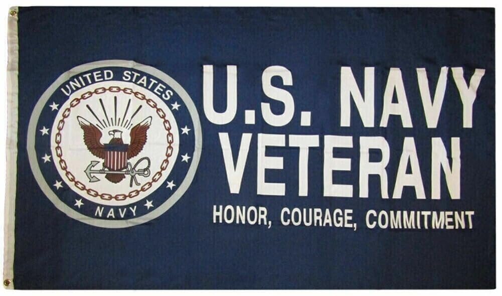 3x5 Navy Veteran Flag U.S. Navy Retired Banner Premium FAST USA SHIPPING 100D