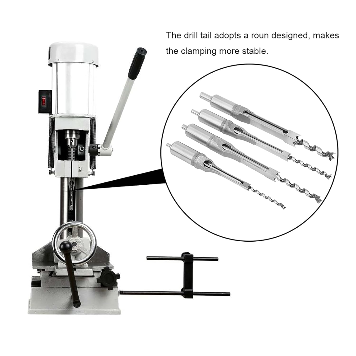 Hole Drill Bits, Broca Cuadrada para Madera 4 Pcs 1/4 5/16 3/8 1/2 Bearing Steel Wood Drilling Hand Tools, Brocas Cuadradas para Madera for Woodworking, Hardwood, Oak, Mahogany