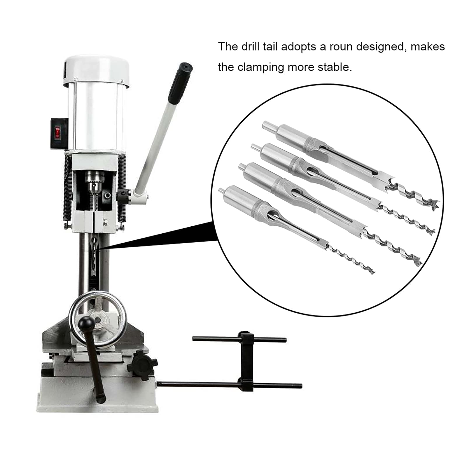 for Long-Lasting Wood Mortising Chisel Set for Woodworking, 4pcs Premium Rectangular Hole Drill Bits, Versatile 1/4, 5/16, 3/8, 1/2 Sizes, U Shaped Chip Grooves