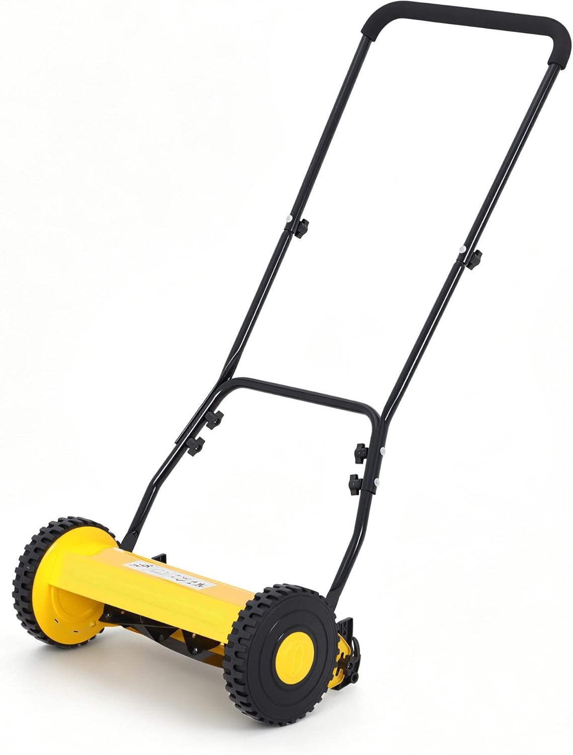 GarveeLife 5-Blade Push Reel Lawn Mower, 14-Inch Manual Push Grass Cutter, Adjustable Cutting Height, Lightweight & Easy Assembly for Small/Medium Yards, Compact Storage, Quiet Eco-Friendly
