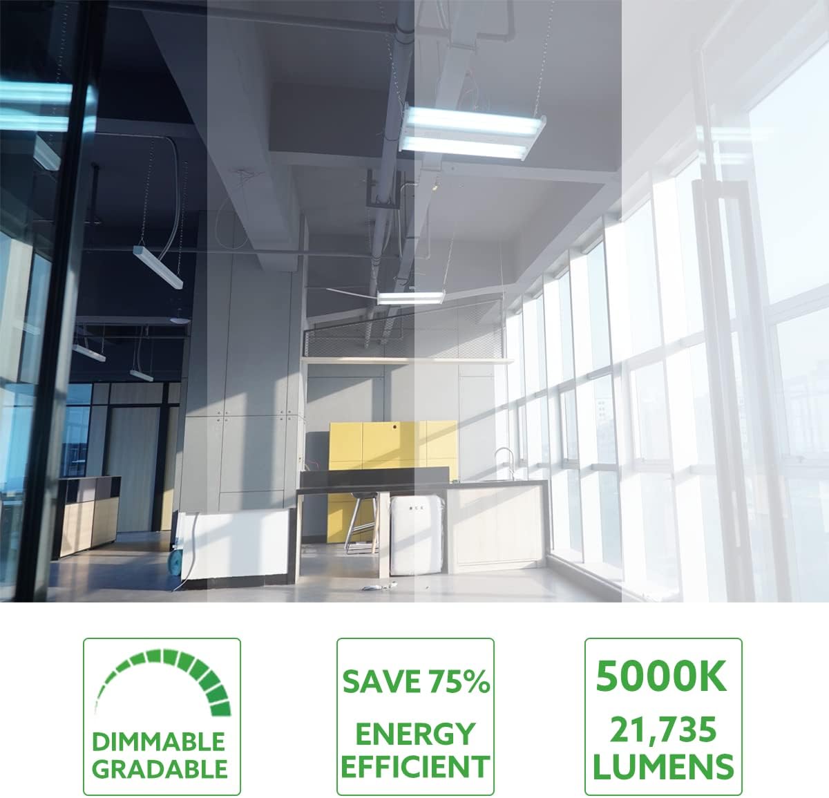 ❤ Crаzу Dеаlѕ ELECALL LED High Bay Shop Light 2FT 161W 21735LM 5000K (600W HPS Eqv.)Linear Hanging Light for Workshops Warehouse Garages Hanging and FlushMount,0-10V Dimmable, UL DLC,6 Lamp Fluorescent Replacement