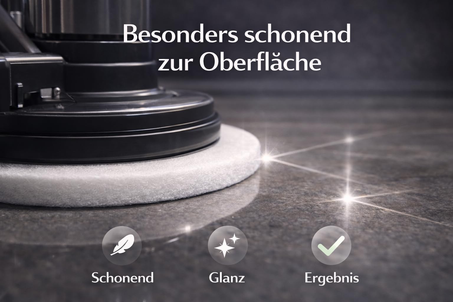 Bodenpads dick Weiß 17 Zoll (Ø 432 mm) – 5er Set Reinigungspads für Einscheibenmaschine – Für Hochglanzpolieren & Sprühreinigung – abwaschbar & langlebig