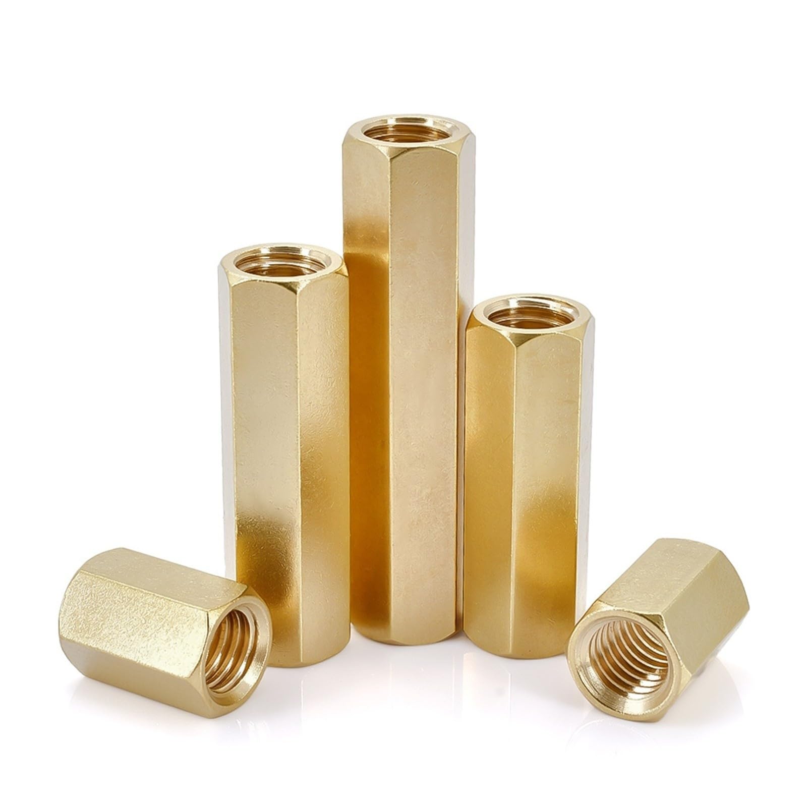 ZS Hardware 15-200 szt. Sześciokątny żeński mosiężny dystans do montażu M2-M6(22mm (100Pcs),M2)