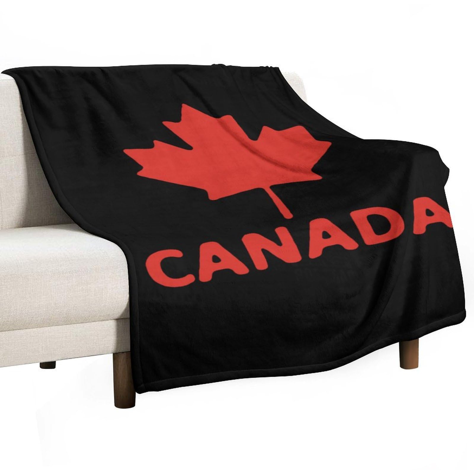 Cgsbngha Style Canada Flag Maple Flannel Fleece Blanket Lightweight Soft Throw Blankets For Sofa Couch Bed Chair