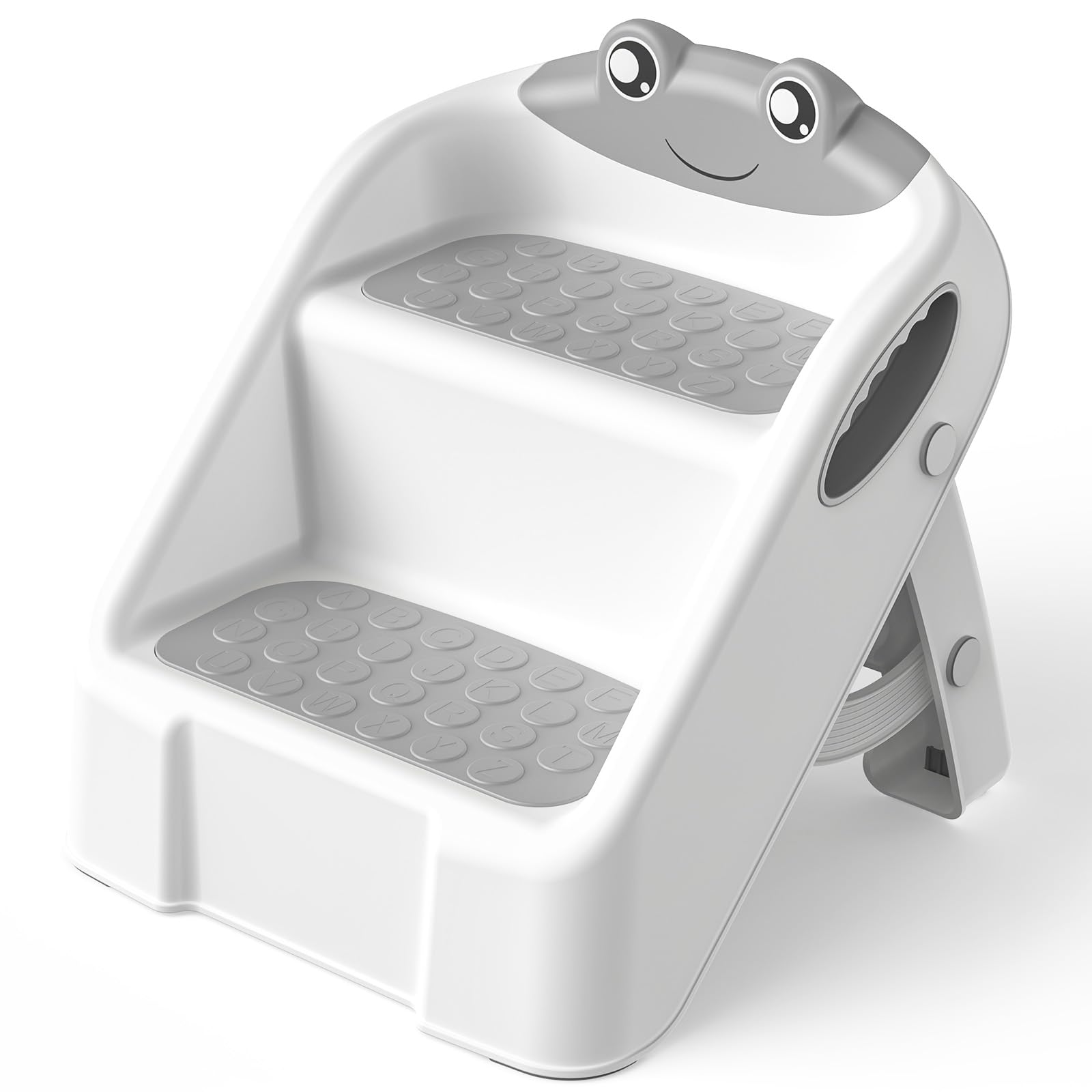 Tritthocker Kinder, Kinderhocker 2 Stufen, Trittschemel für Baby, Robuster Hocker Zweistufiger Tritthocker für Badezimmer, Sicherer für Kleinkinder Waschbecken und Toilette, Anti-Kipp und Anti-Rutsch