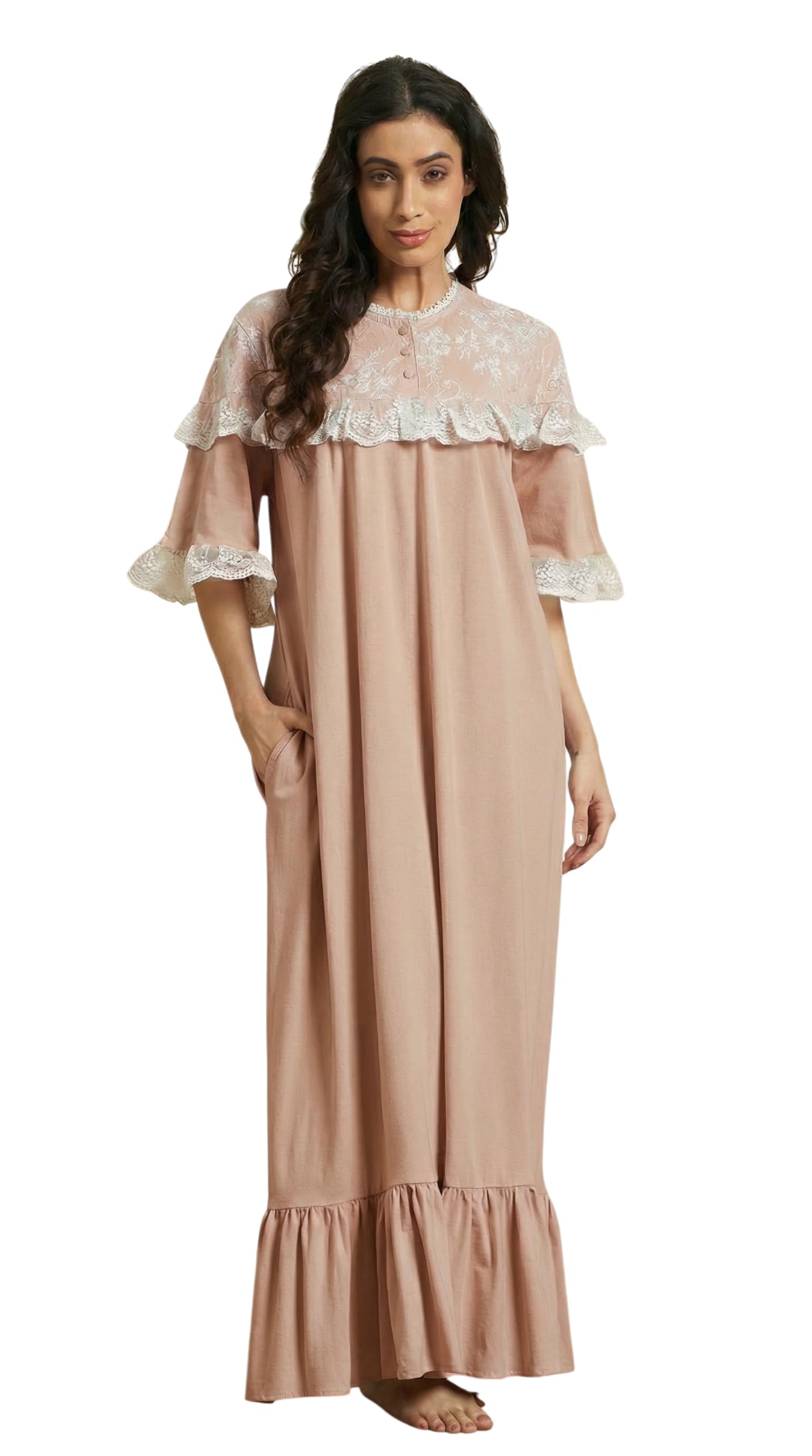 Women’s Cotton Hosiery Nightgown| Lightweight & Comfortable-picture-37
