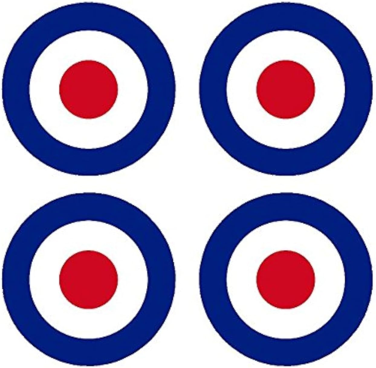 CustomDecals US Premium RC Plane Stickers Set of 4 (RC7) - Red Blue White RAF Roundels 2 3/4" RC Airplane Sticker Decal - Waterproof, Fade-Resistant, Aircraft Graphics to Elevate Flying Experience