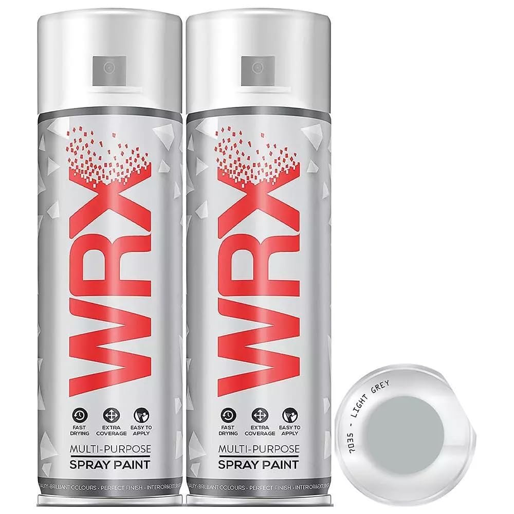 WRX Light Grey 7035 Aerosol Spray Paint Multi Purpose Fast Dry 400ml (4)