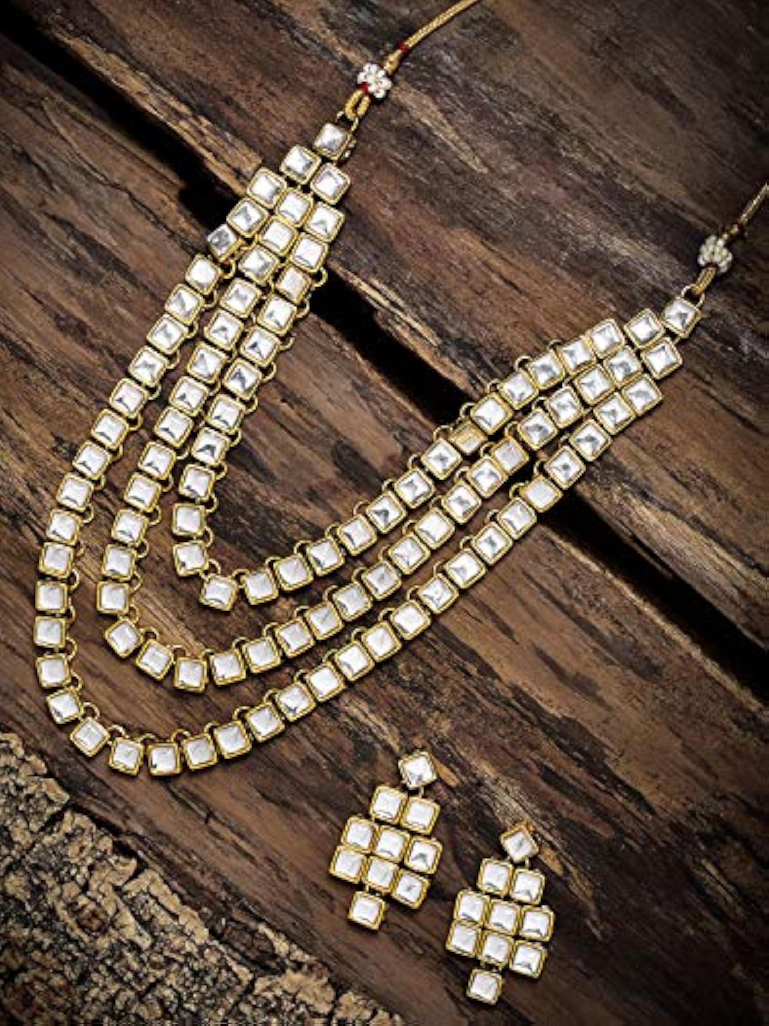 Women's Toned Layer Traditional Necklace Set