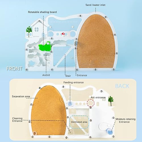 Miniatura 3 de ELNMLHT Ant Farm Castle, kit de observación de colonia de hormigas de arena, kit de ciencia de hábitat para ver hormigas, kit educativo y de ciencia