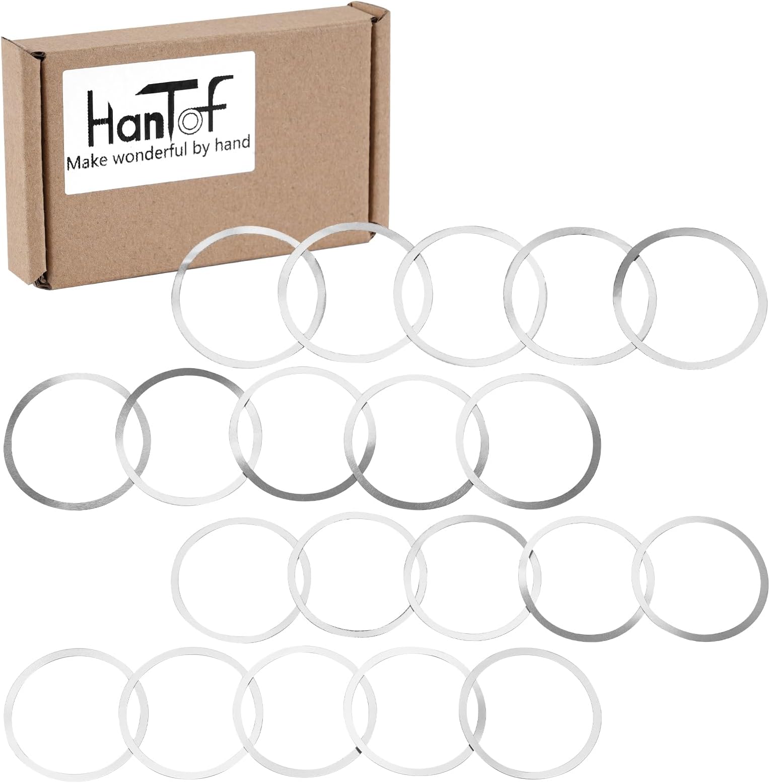 Barrel Nut Shim Kit, Barrel Shim Nuts Free Float Spacers Adjustment .001” .002” .003” .004” Thickness (20 Pack)