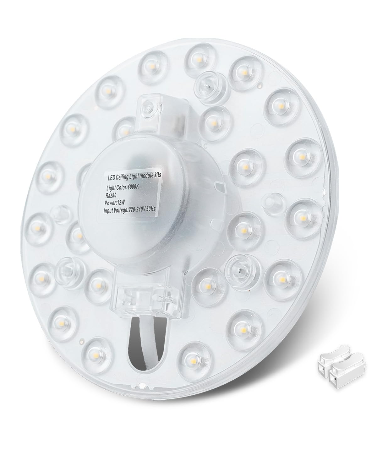 Bonlux Module LED Cercle 12W Kit de Conversion LED pour Plafonnier Blanc Naturel 4000K Avec Aimant de Fixation pour Boîtier de P