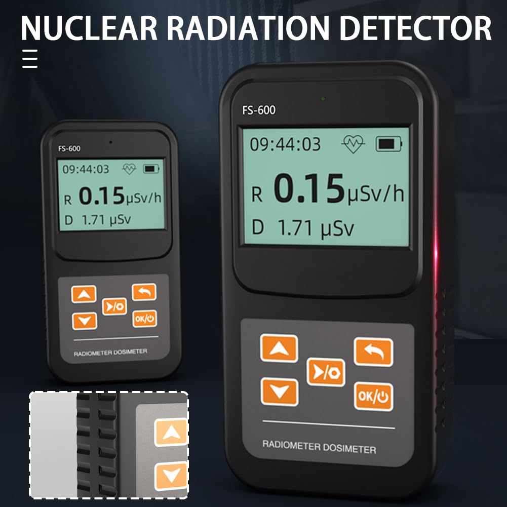Detector de radiación, dosímetro personal, contador portátil, detector de radiación, FS-600 USB, probador de radiación de mano, dosímetro de mármol, blanco