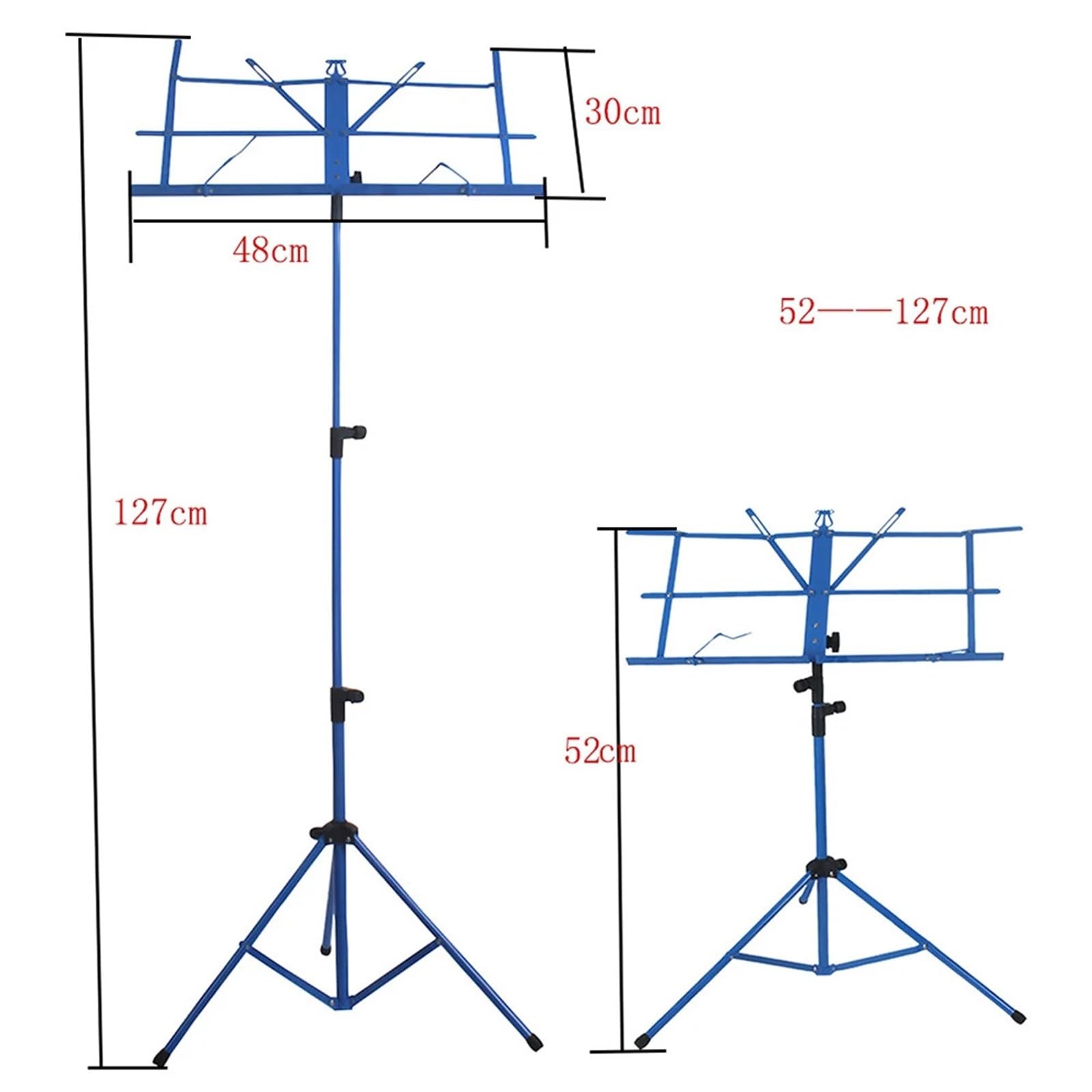 Leggio per Spartiti Supporto Pieghevole for spartiti Musicali Supporto da Tavolo in Acciaio Inossidabile Supporto Regolabile con Borsa Accessori for Strumenti Musicali(Black)