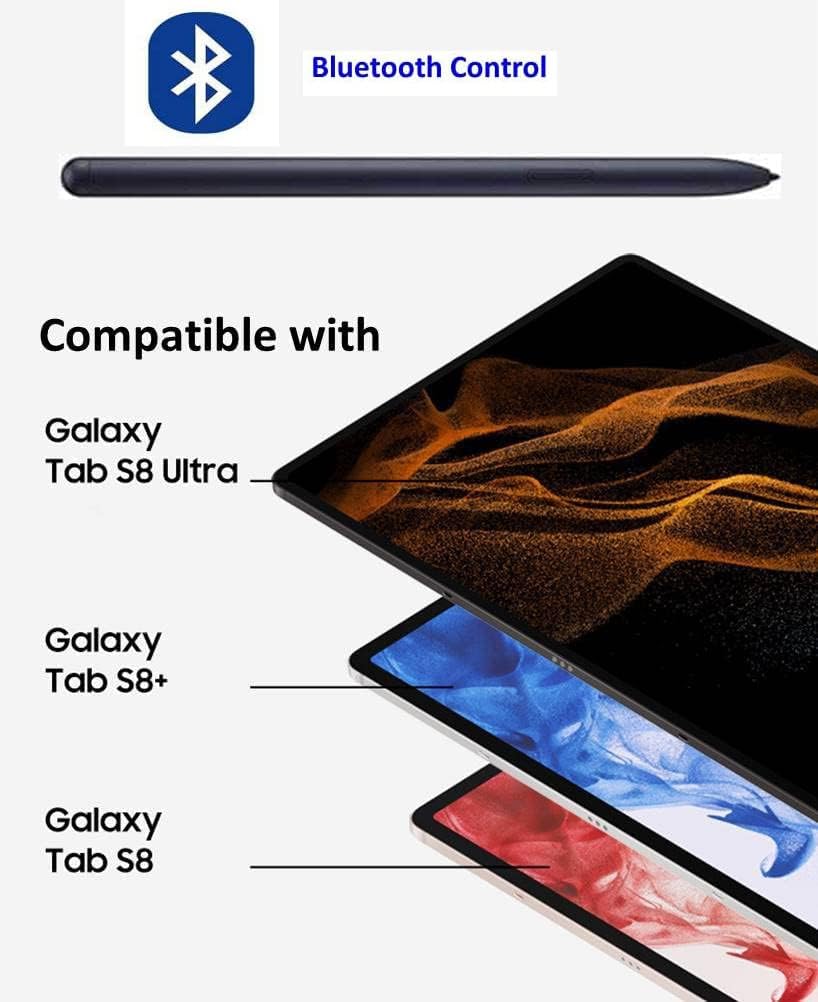Tab S8 & S7 Stylus Pen (WithBluetooth) Replacement for Samsung Galaxy Tab S8, S8 Plus,S8 Ultra & sS7 & S7 Plus & S7 Ultr s Pen+Tips/Nibs(Black)