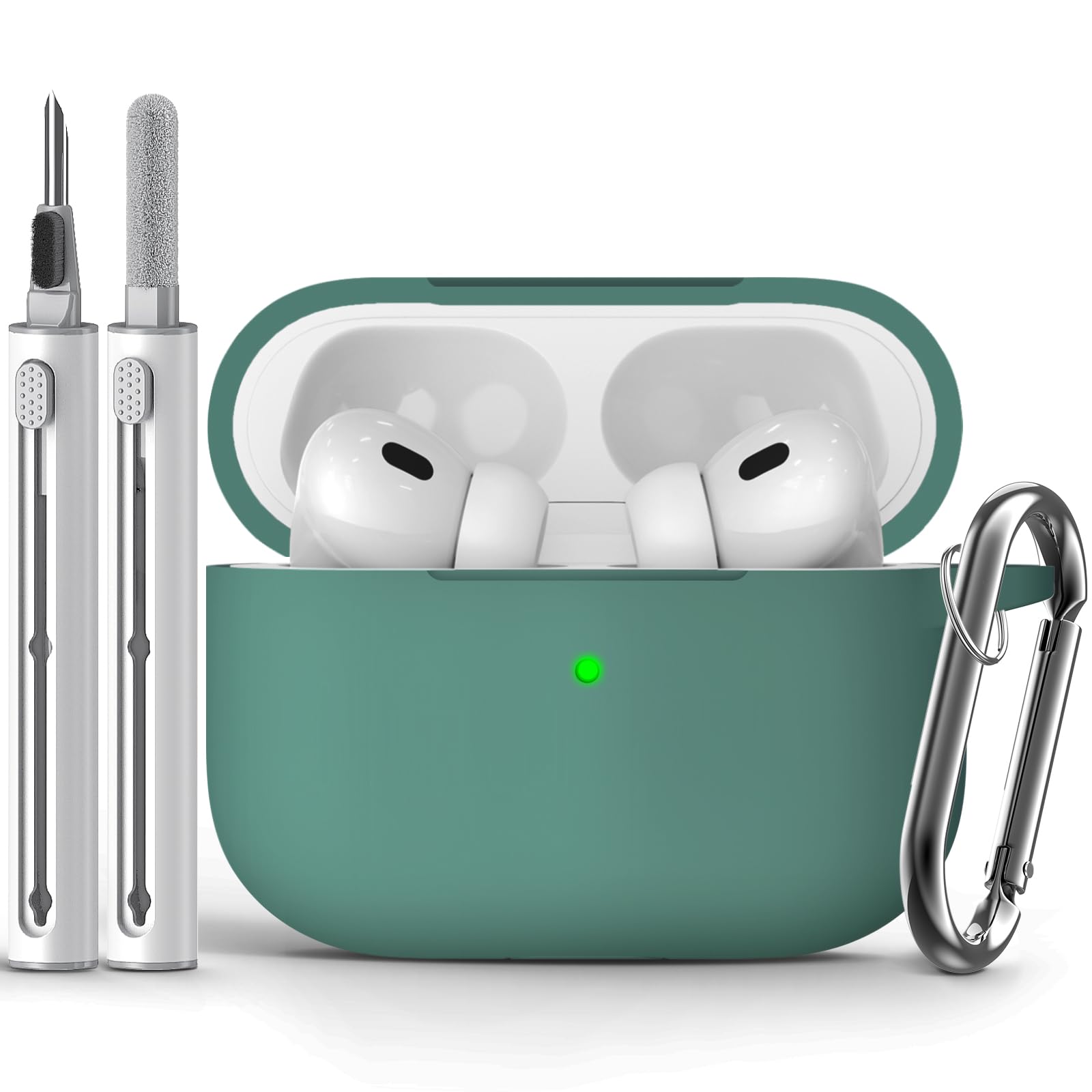 Inesore Compatible with AirPods Pro 3 Case with Cleaning Kit, Silicone Protective Case Cover for Apple Air Pods Pro 3rd (2025), Unisex Design - Black — view 54