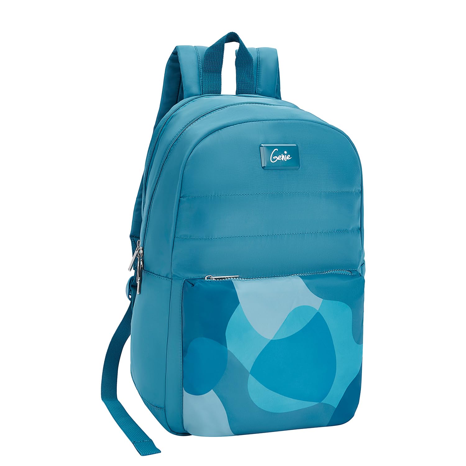 Genie Sabrina Casual Backpack for Girls |17 In-20 Ltr with Laptop Sleeve, Two Compartments and Trolley Sleeve with Padded Shoulders |Best for Books,Stationery,Lunch Box & Essentials - Dark Green