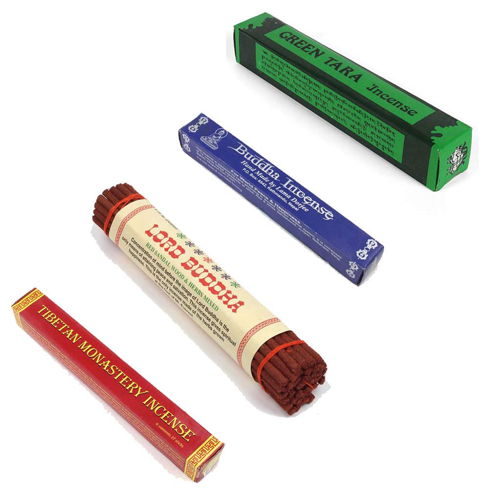 The Highest Buddha Green Tibetan Incense 113 Sticks | Traditional Buddha Mix 4 Packs Variety Incense Sticks From Tibet